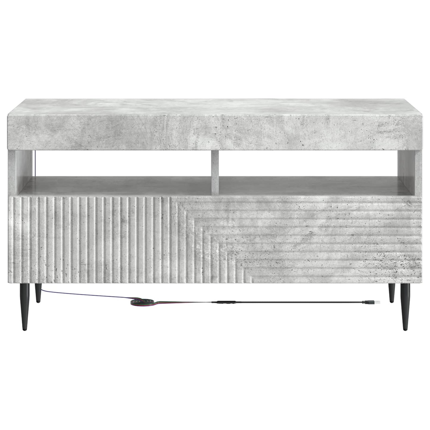 LED TV Cabinet Concrete Grey Engineered Wood