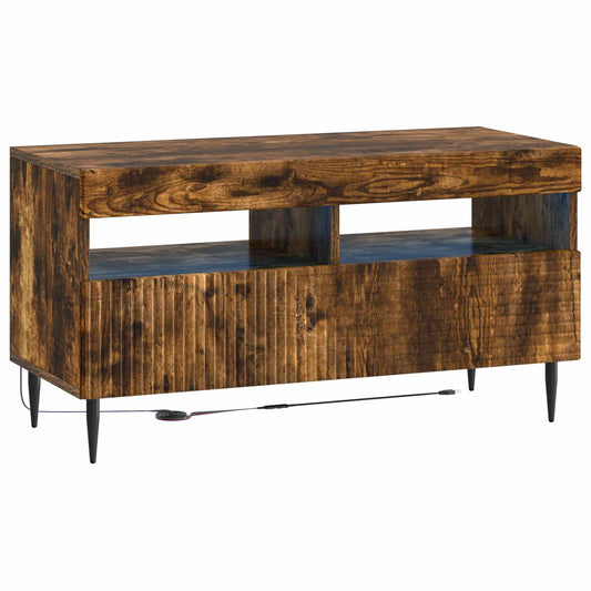 LED TV Cabinet Smoked Oak Engineered Wood
