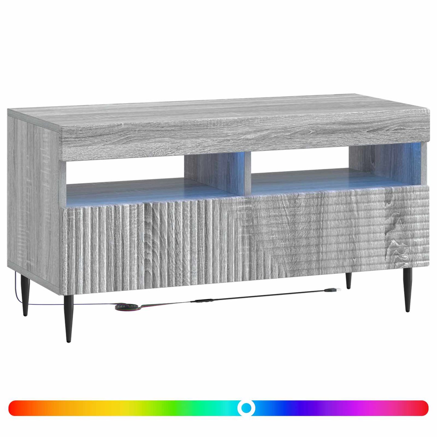 LED TV Cabinet Grey Sonoma Engineered Wood