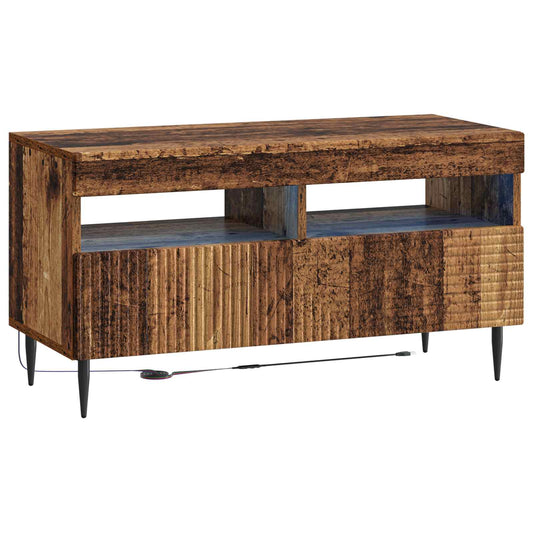 LED TV Cabinet Old Wood Engineered Wood