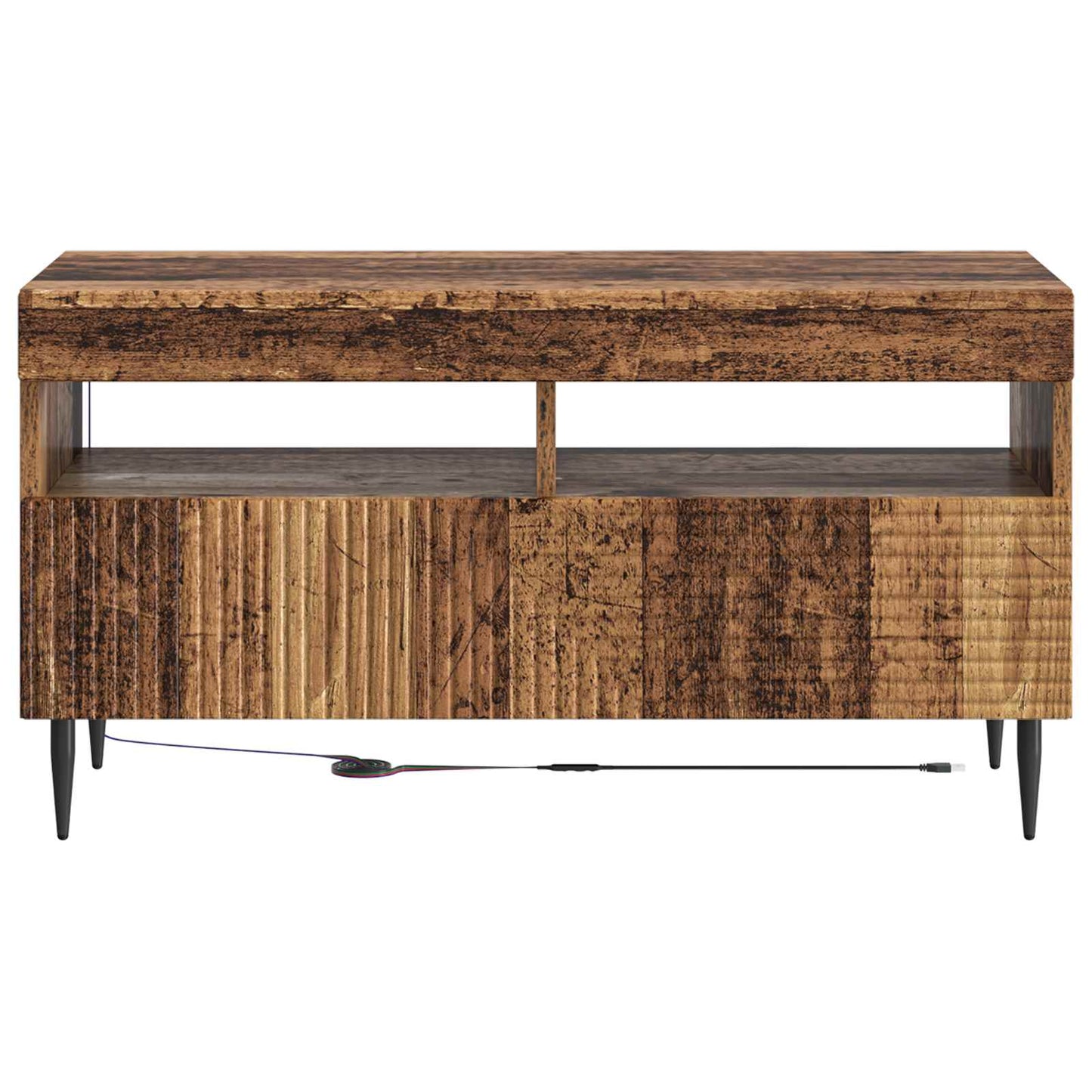 LED TV Cabinet Old Wood Engineered Wood