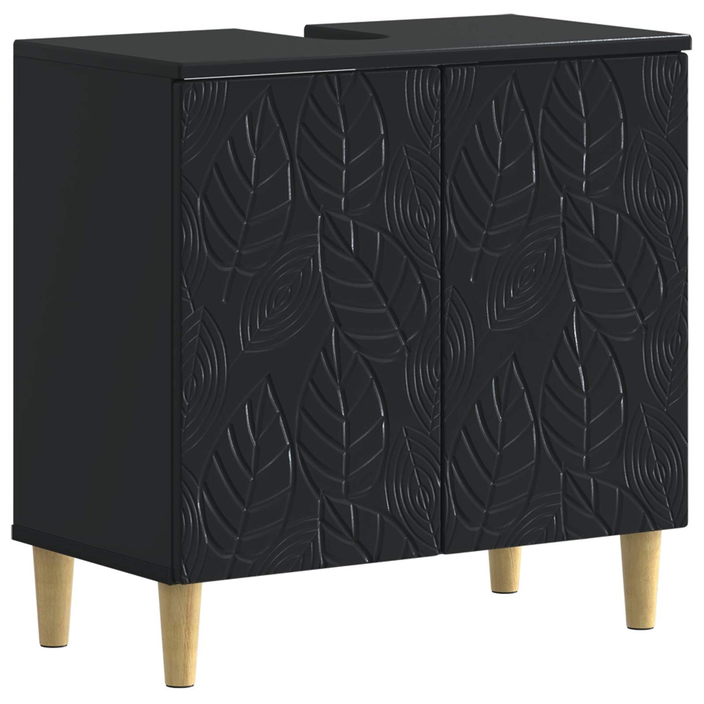 Bathroom Sink Cabinet DELFT Black 59.5 x 31.5x 59 cm