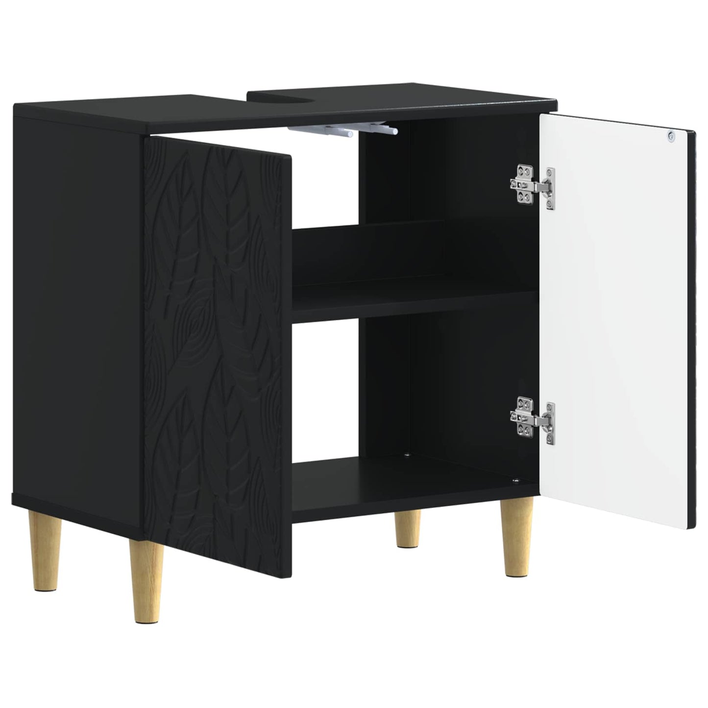 Bathroom Sink Cabinet DELFT Black 59.5 x 31.5x 59 cm