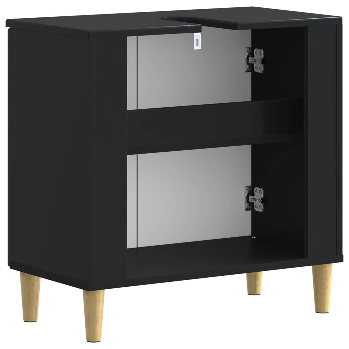 Bathroom Sink Cabinet DELFT Black 59.5 x 31.5x 59 cm