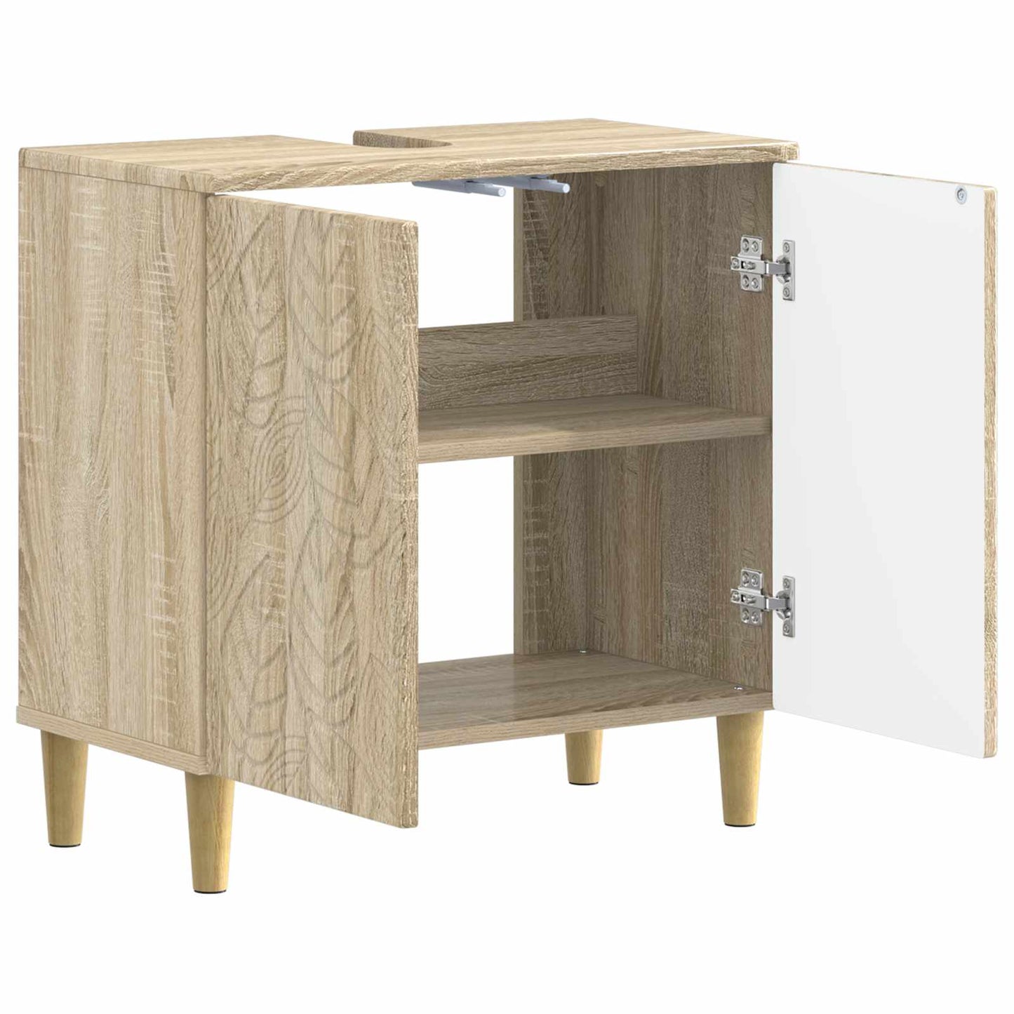 Bathroom Sink Cabinet DELFT Sonoma Oak 59.5 x 31.5x 59 cm