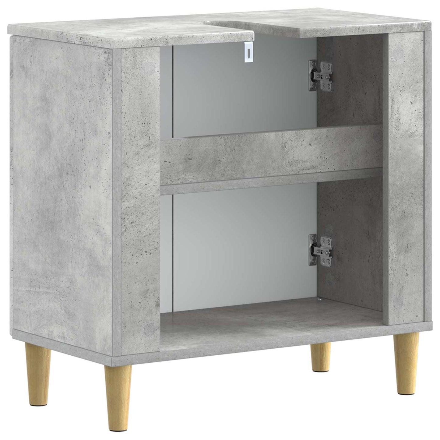 Bathroom Sink Cabinet DELFT Concrete Grey 59.5 x 31.5x 59 cm