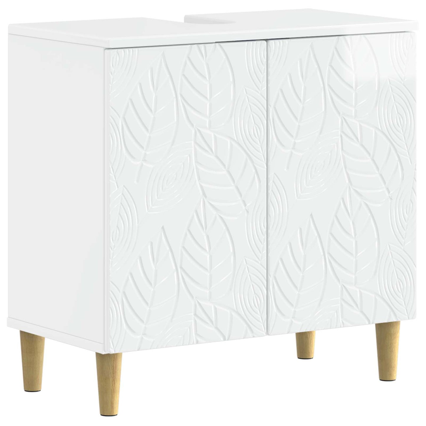 Bathroom Sink Cabinet DELFT High Gloss White 59.5 x 31.5x 59 cm