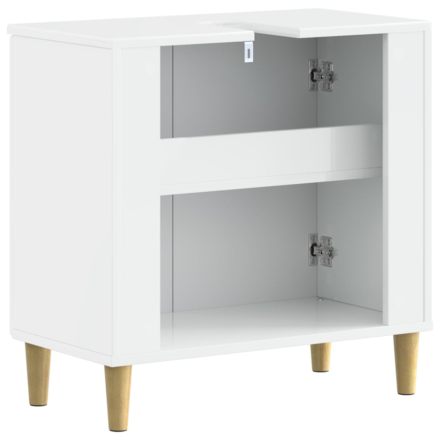 Bathroom Sink Cabinet DELFT High Gloss White 59.5 x 31.5x 59 cm