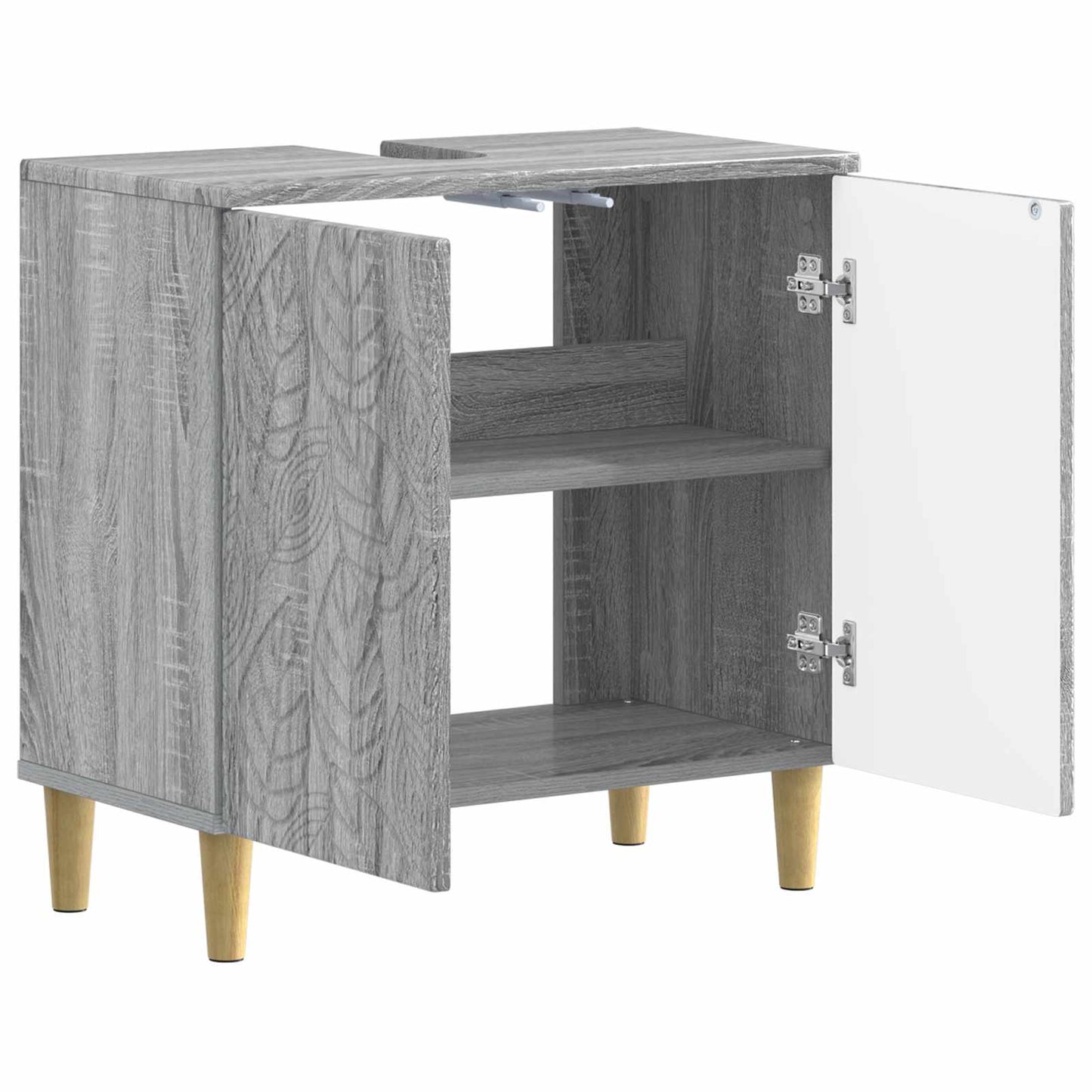 Bathroom Sink Cabinet DELFT Grey Sonoma 59.5 x 31.5x 59 cm