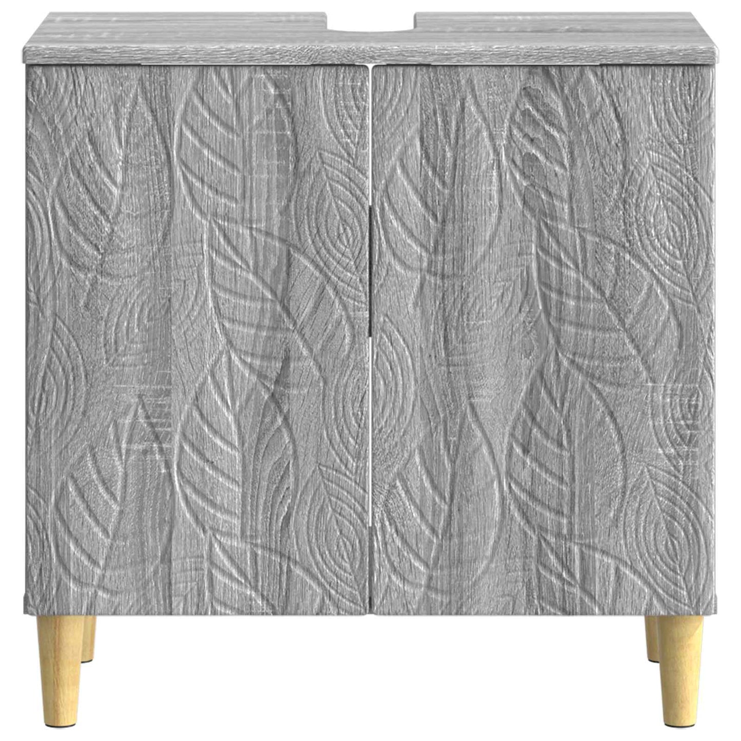 Bathroom Sink Cabinet DELFT Grey Sonoma 59.5 x 31.5x 59 cm