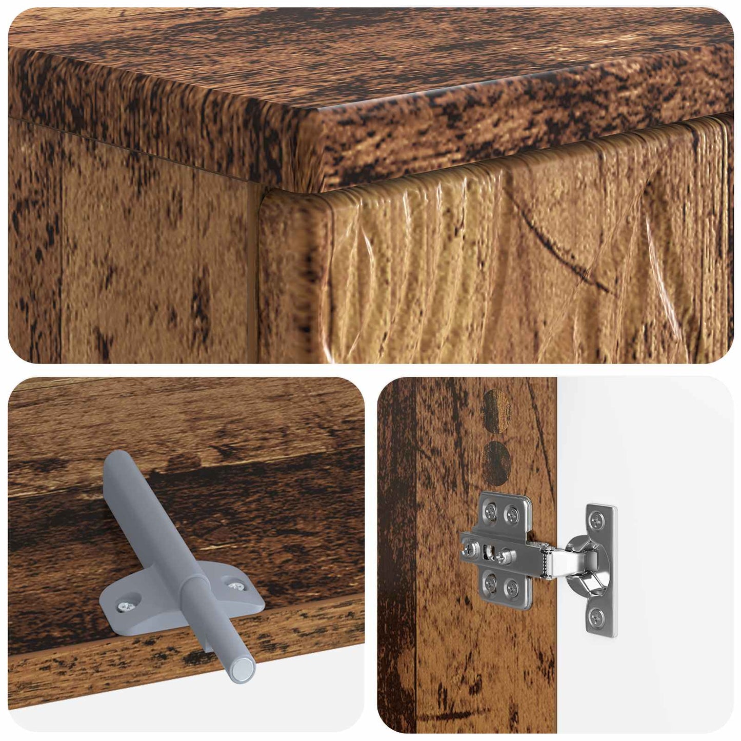 Bathroom Sink Cabinet DELFT Old Wood 59.5 x 31.5x 59 cm
