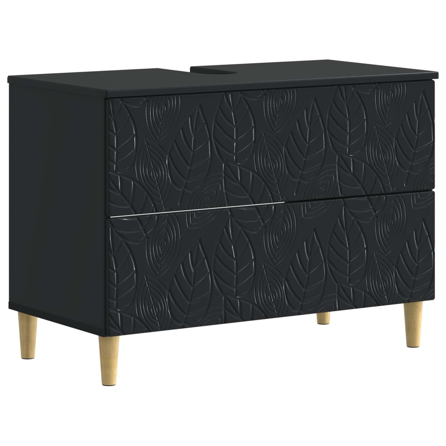Bathroom Sink Cabinet DELFT Black 82 x 41x 59 cm
