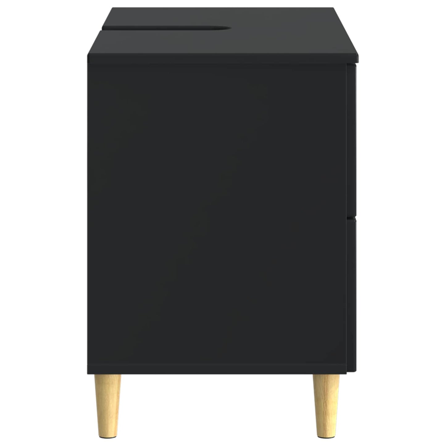 Bathroom Sink Cabinet DELFT Black 82 x 41x 59 cm