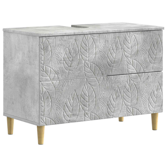 Bathroom Sink Cabinet DELFT Concrete Grey 82 x 41x 59 cm