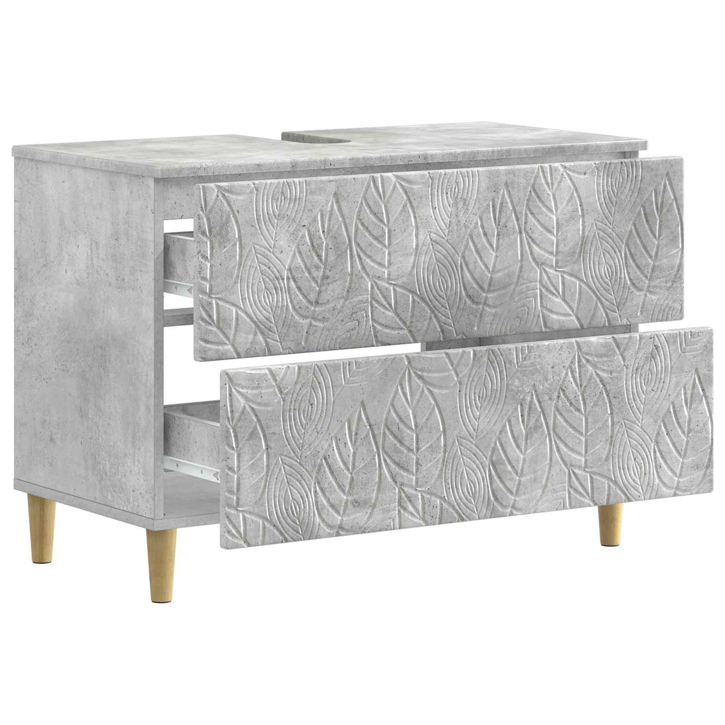 Bathroom Sink Cabinet DELFT Concrete Grey 82 x 41x 59 cm