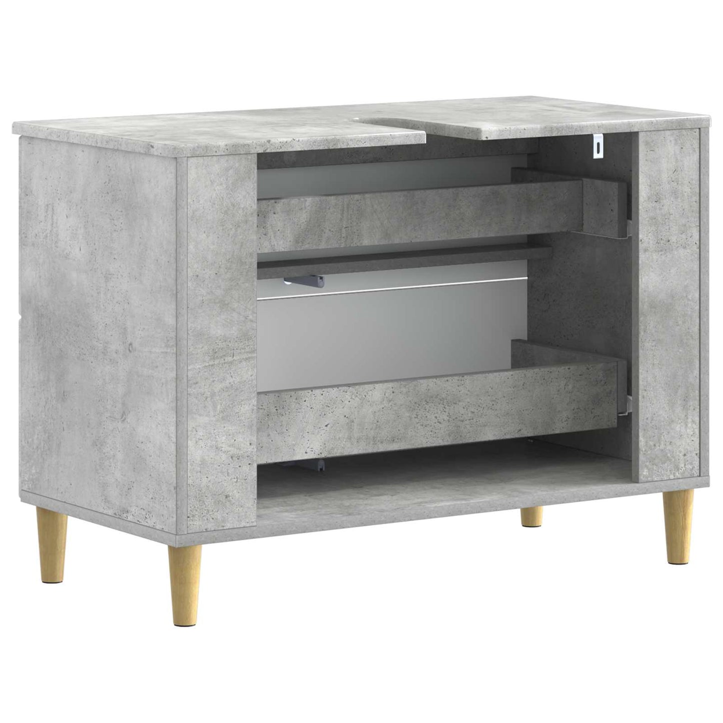 Bathroom Sink Cabinet DELFT Concrete Grey 82 x 41x 59 cm