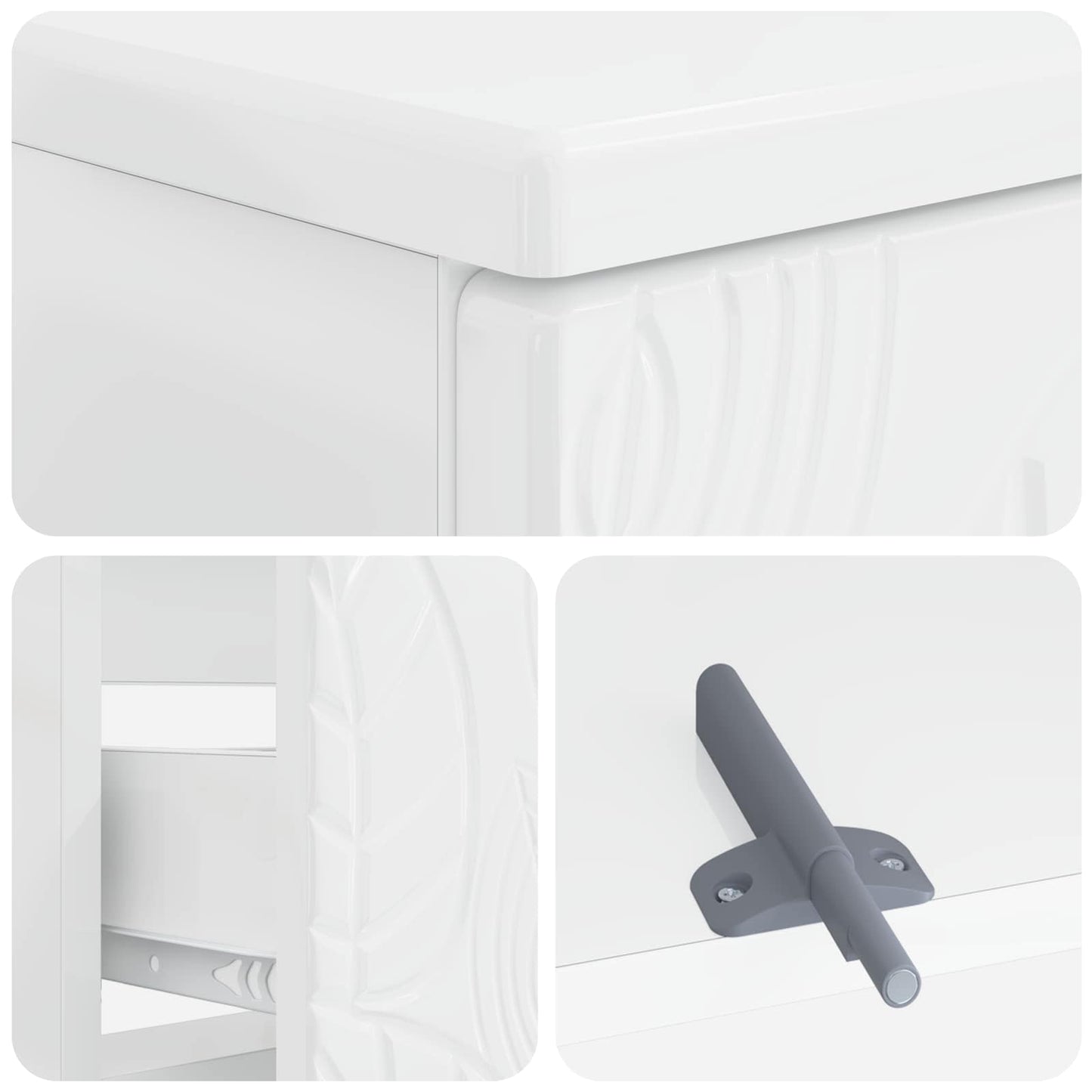 Bathroom Sink Cabinet DELFT High Gloss White 82 x 41x 59 cm