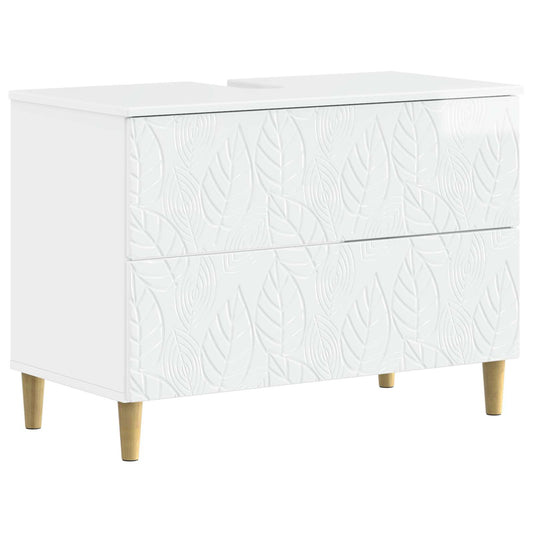 Bathroom Sink Cabinet DELFT High Gloss White 82 x 41x 59 cm