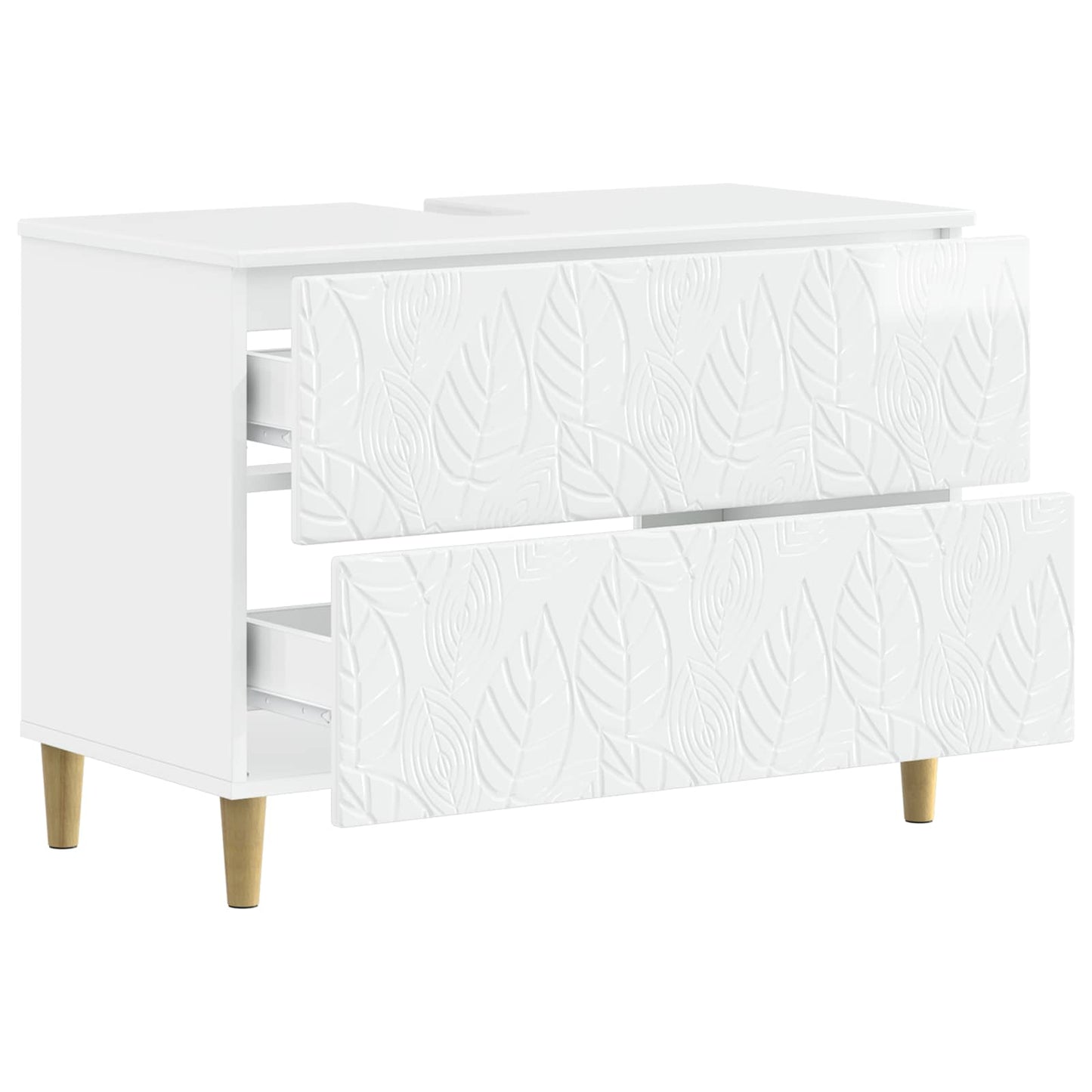 Bathroom Sink Cabinet DELFT High Gloss White 82 x 41x 59 cm