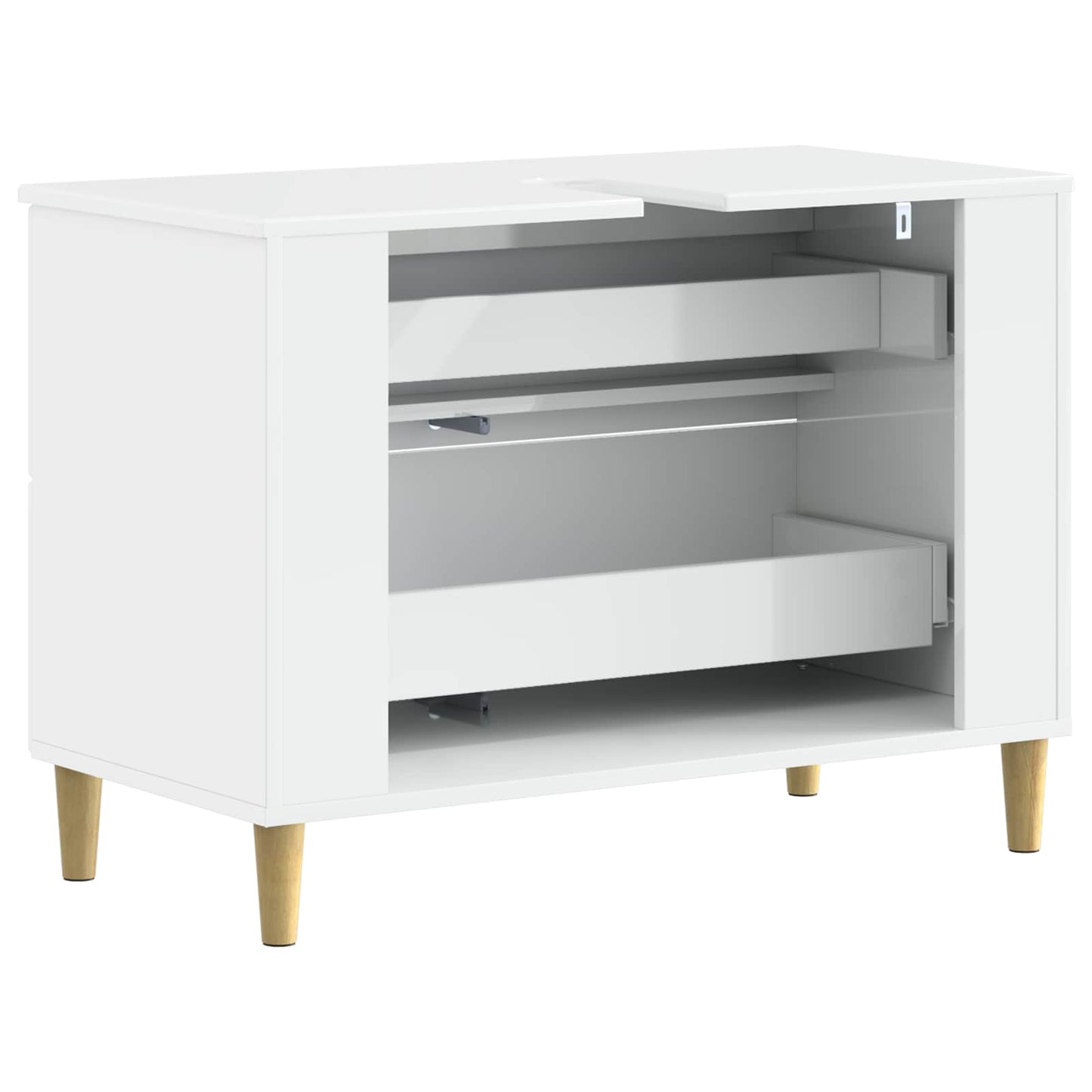 Bathroom Sink Cabinet DELFT High Gloss White 82 x 41x 59 cm
