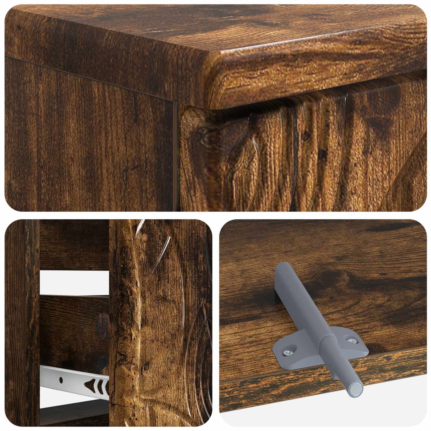 Bathroom Sink Cabinet DELFT Smoked Oak 82 x 41x 59 cm