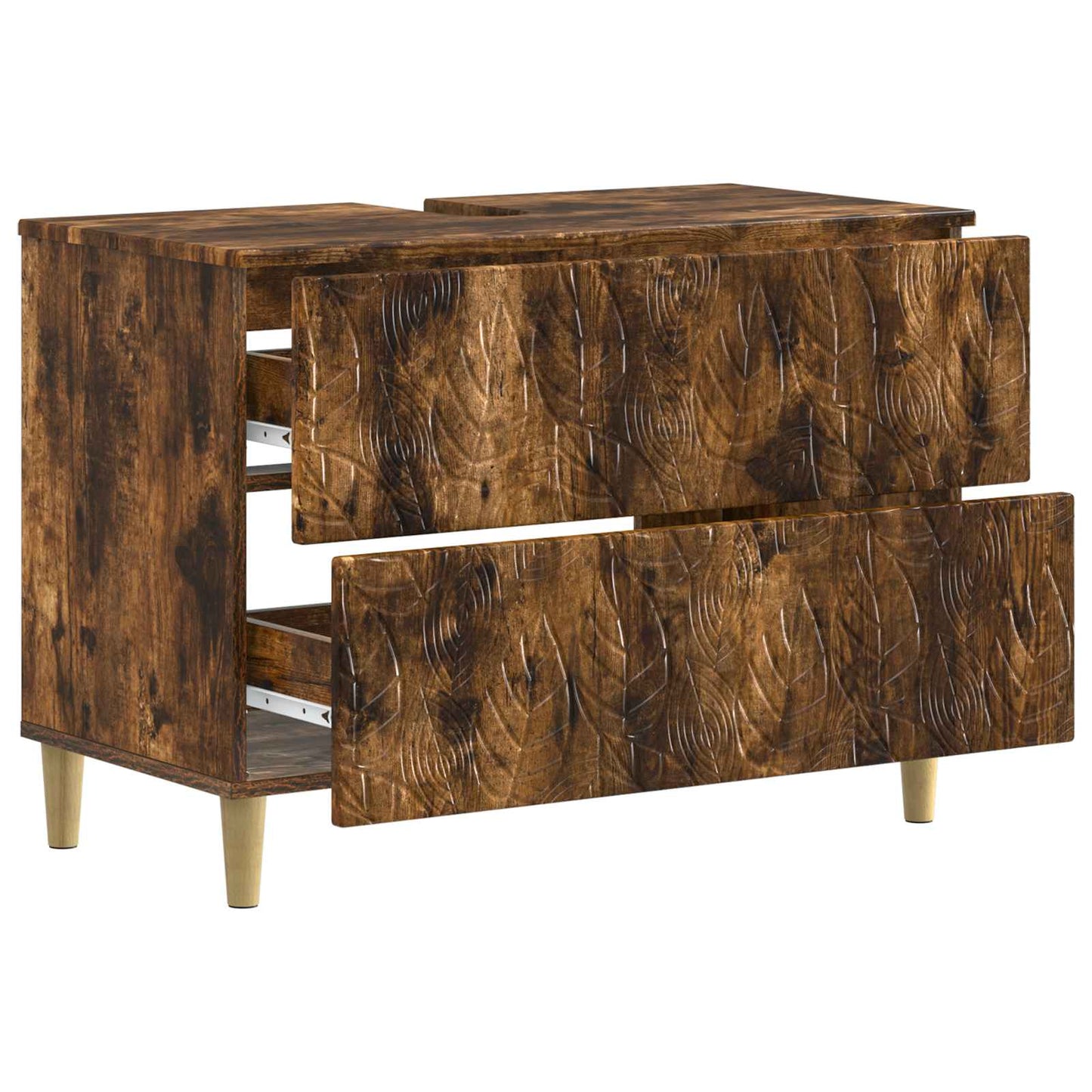 Bathroom Sink Cabinet DELFT Smoked Oak 82 x 41x 59 cm
