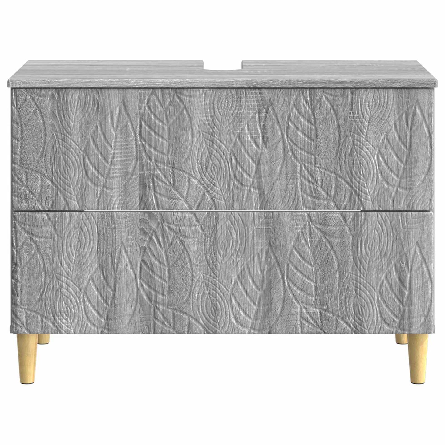 Bathroom Sink Cabinet DELFT Grey Sonoma 82 x 41x 59 cm