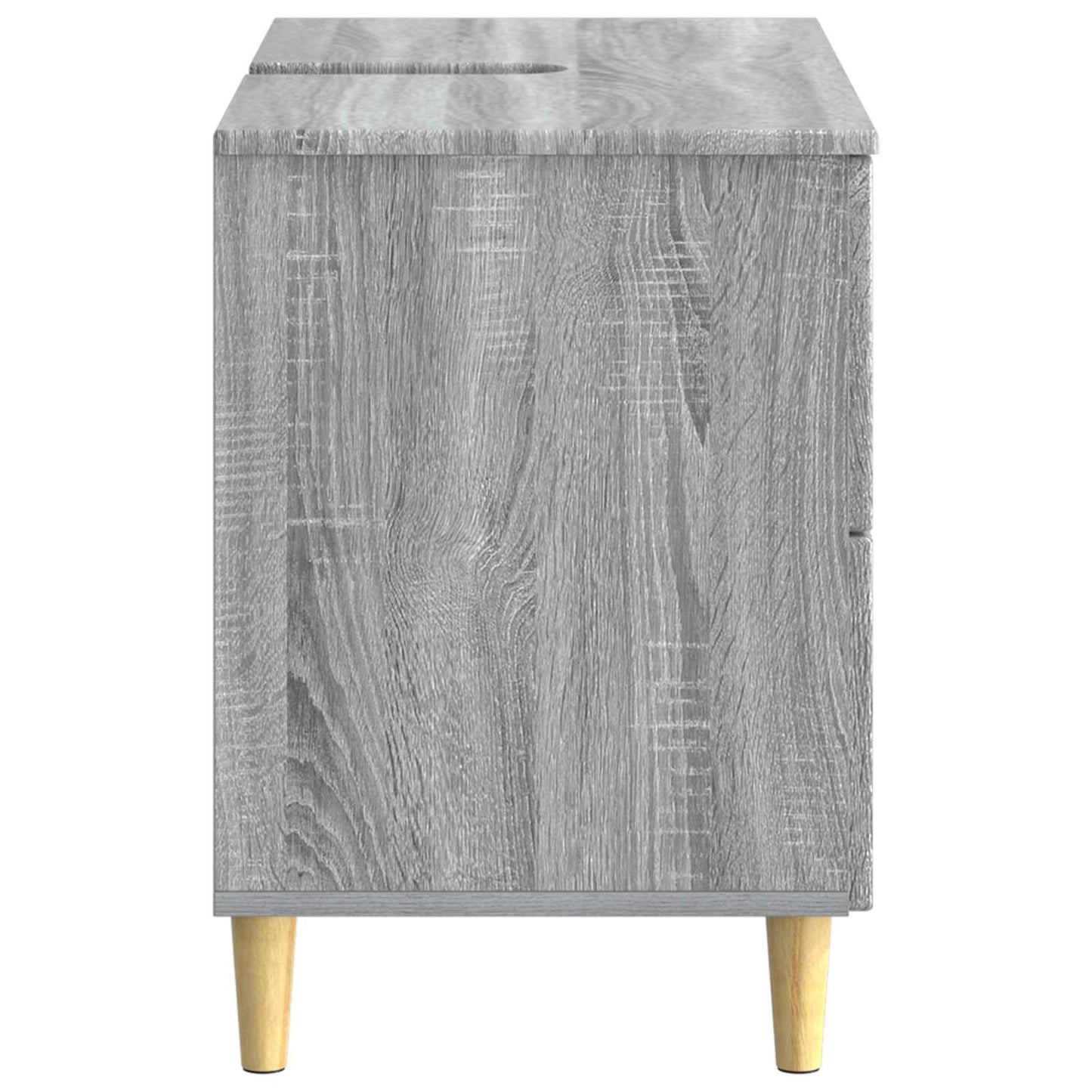 Bathroom Sink Cabinet DELFT Grey Sonoma 82 x 41x 59 cm