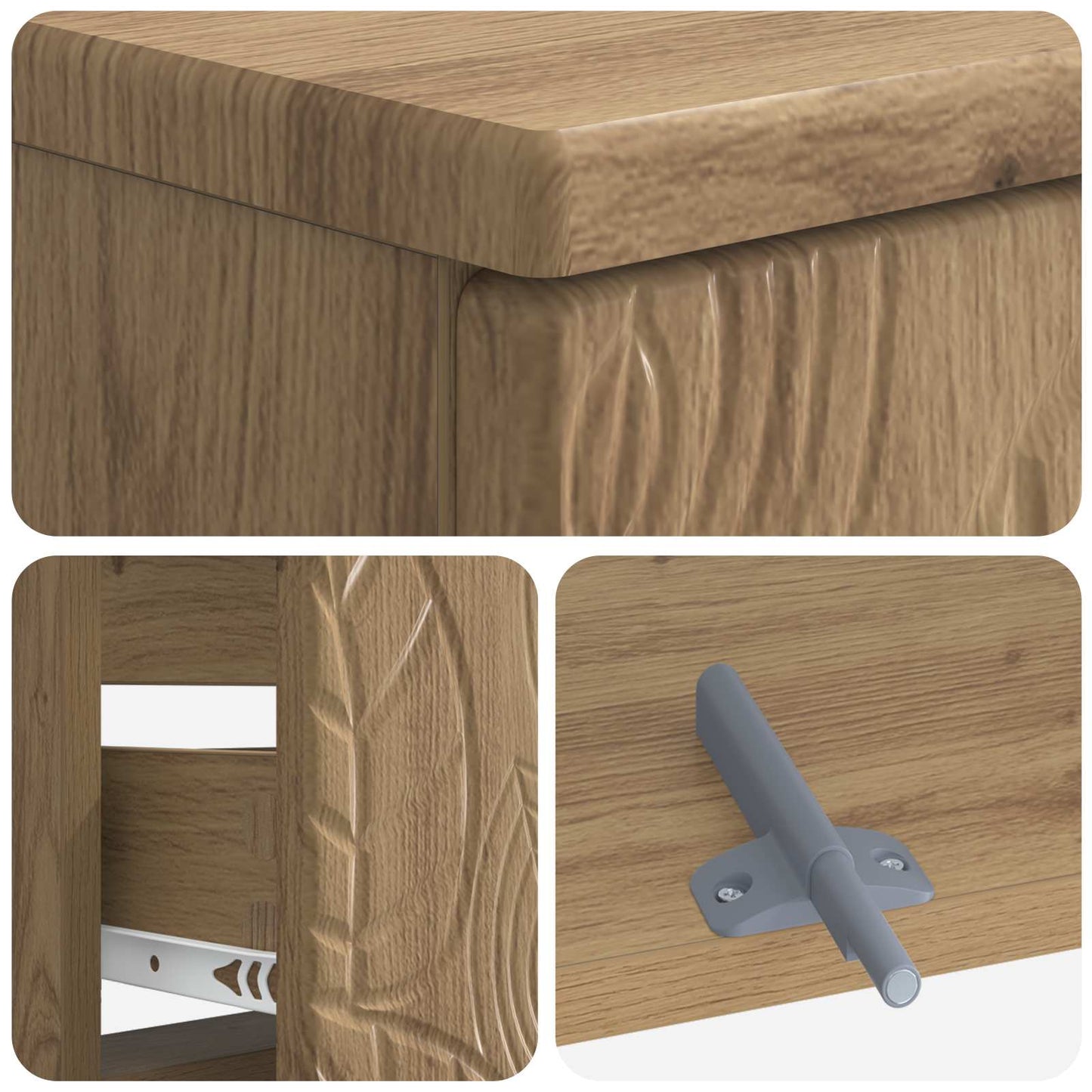 Bathroom Sink Cabinet DELFT Artisan Oak 82 x 41x 59 cm