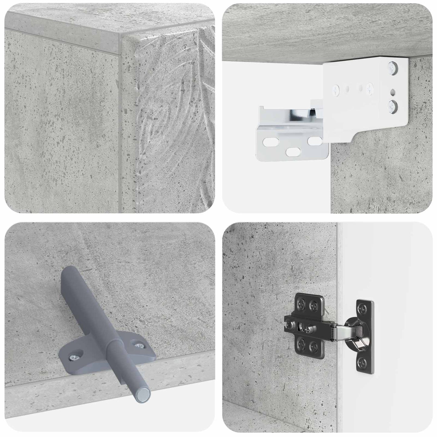 Bathroom Wall Cabinet DELFT Concrete Grey 30 x 31 x 59 cm