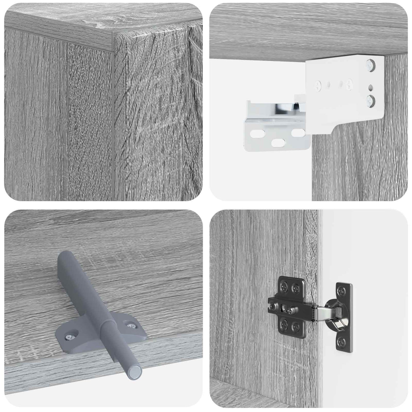 Bathroom Wall Cabinet DELFT Grey Sonoma 30 x 31 x 59 cm