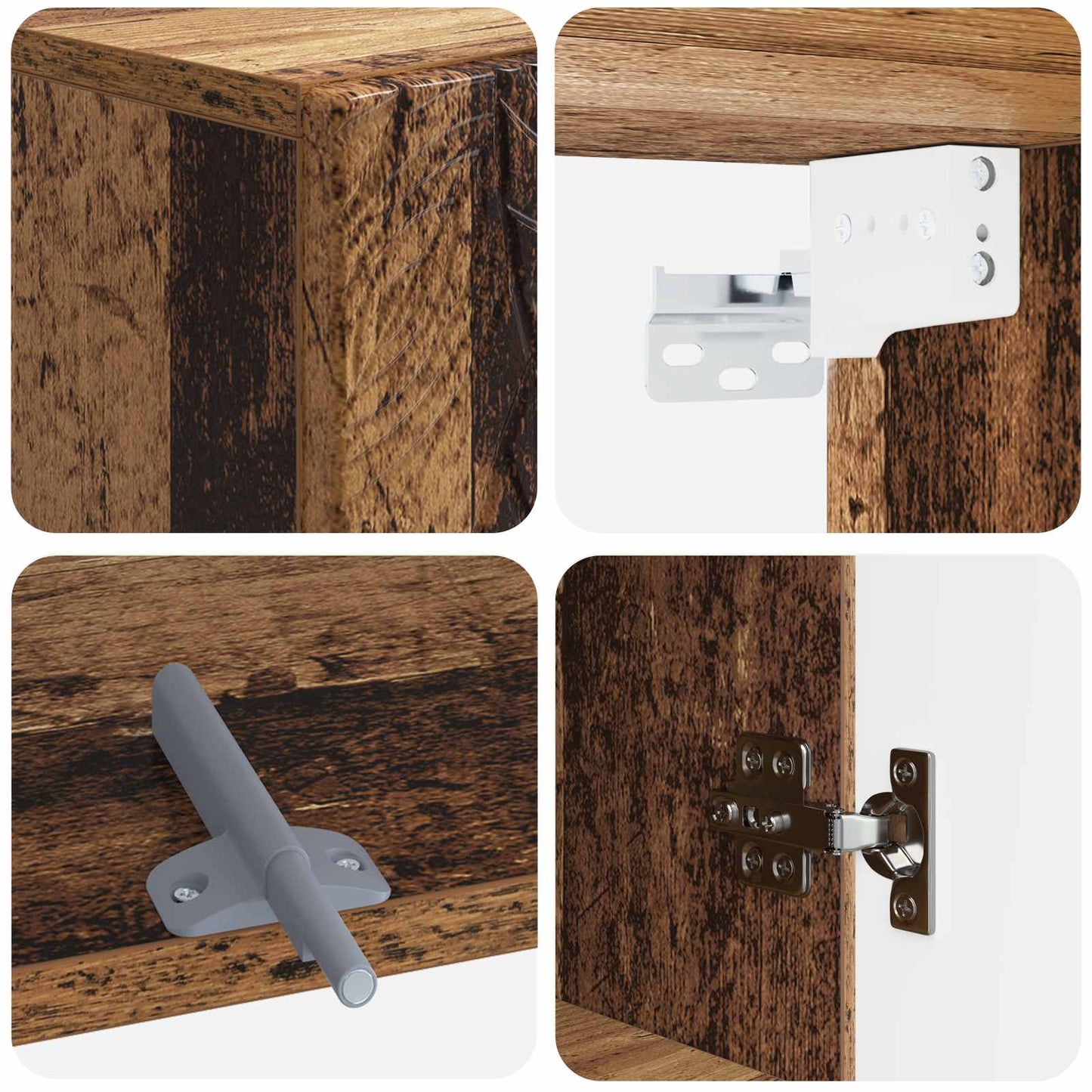 Bathroom Wall Cabinet DELFT Old Wood 30 x 31 x 59 cm