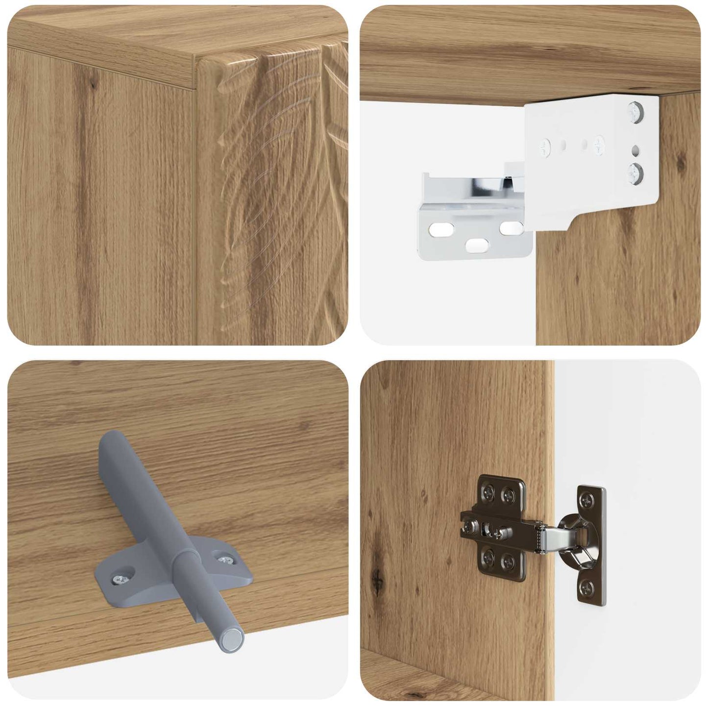 Bathroom Wall Cabinet DELFT Artisan Oak 30 x 31 x 59 cm