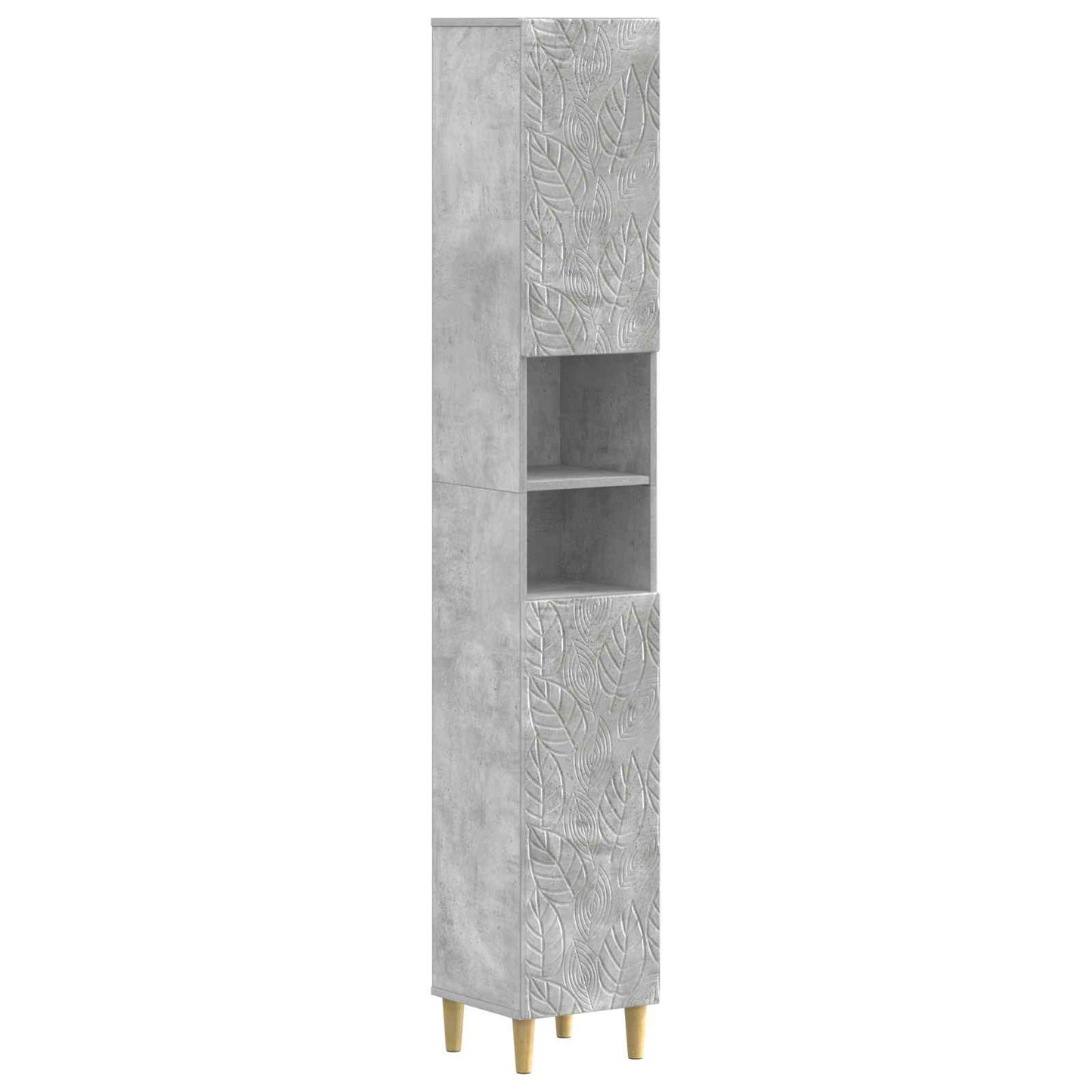 Bathroom Cabinet with Open Shelf DELFT Concrete Grey