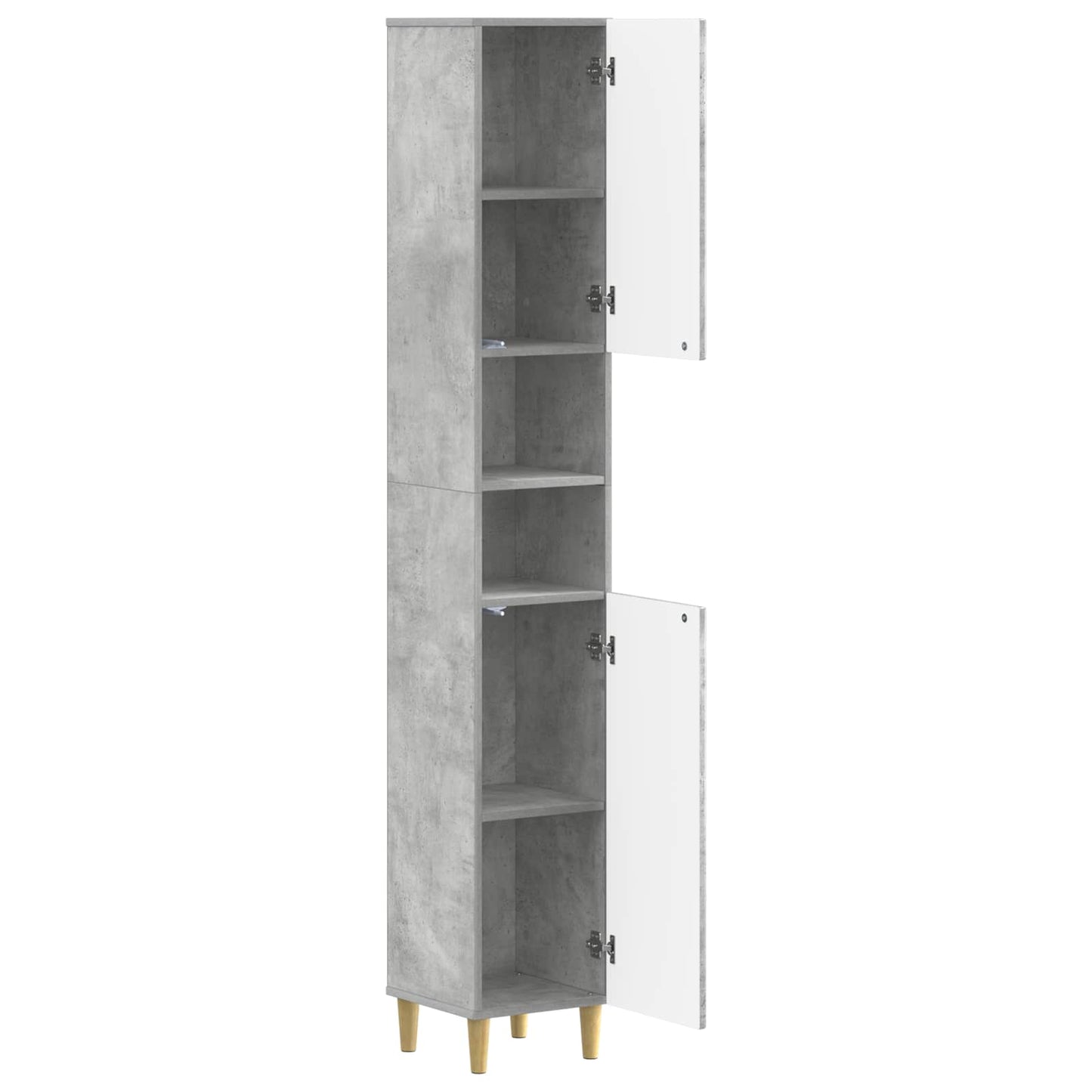 Bathroom Cabinet with Open Shelf DELFT Concrete Grey