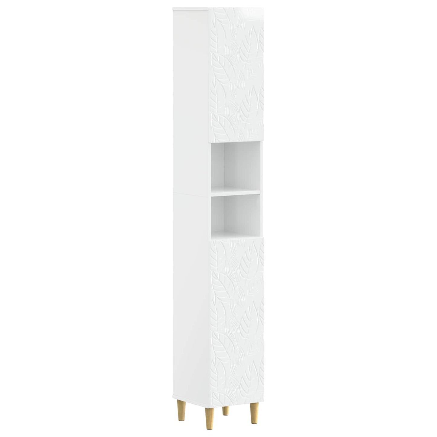 Bathroom Cabinet with Open Shelf DELFT High Gloss White