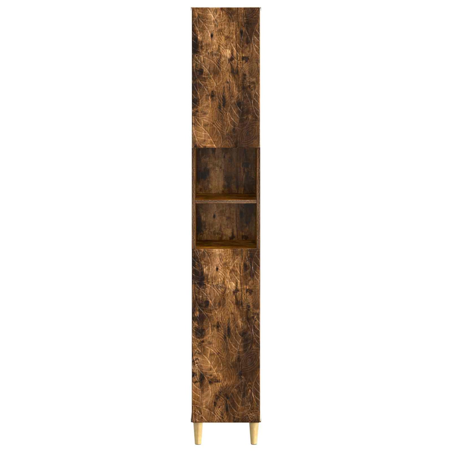Bathroom Cabinet with Open Shelf DELFT Smoked Oak