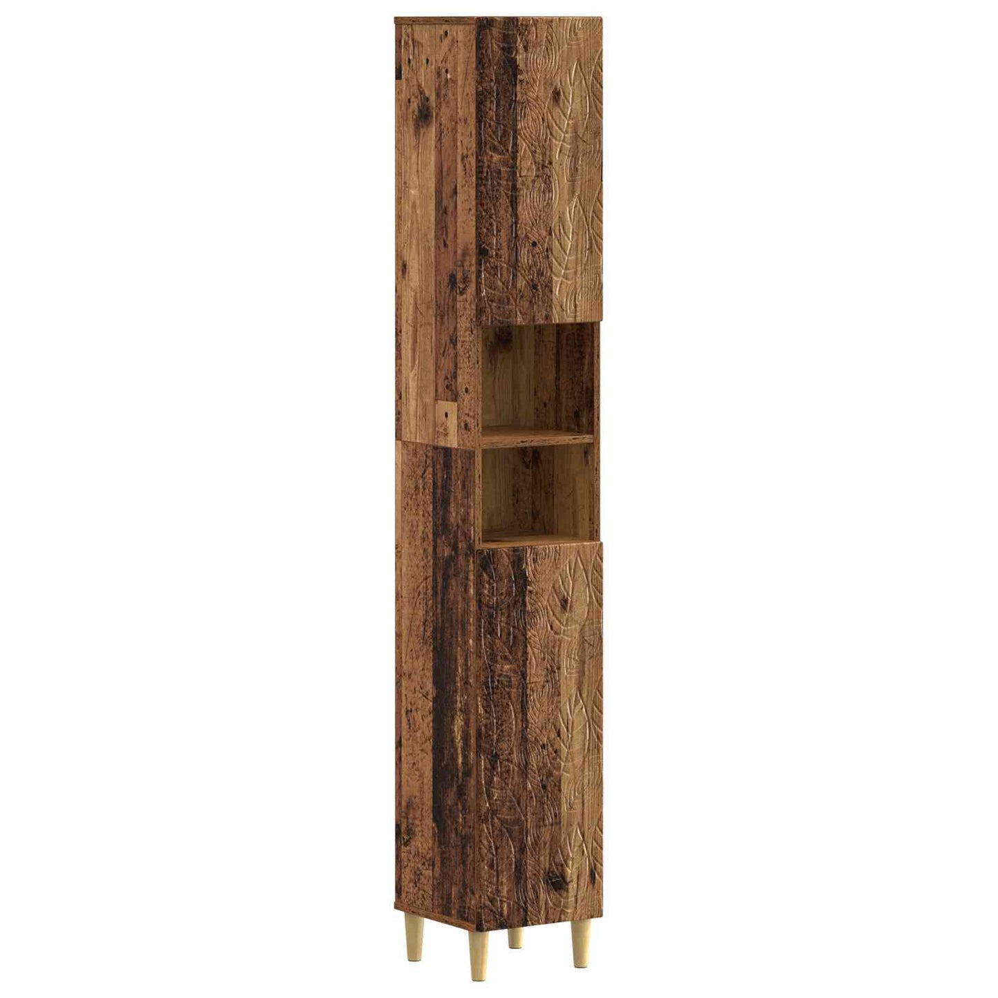 Bathroom Cabinet with Open Shelf DELFT Old Wood