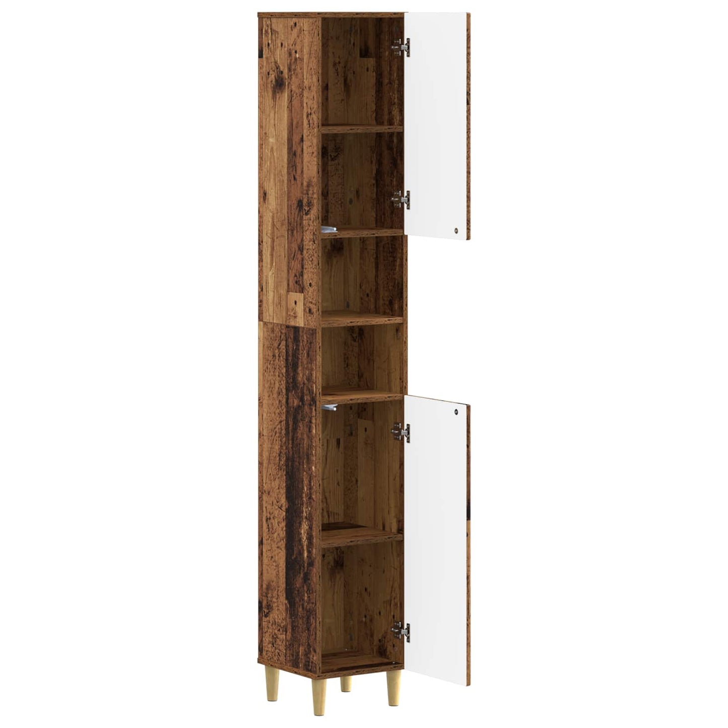 Bathroom Cabinet with Open Shelf DELFT Old Wood