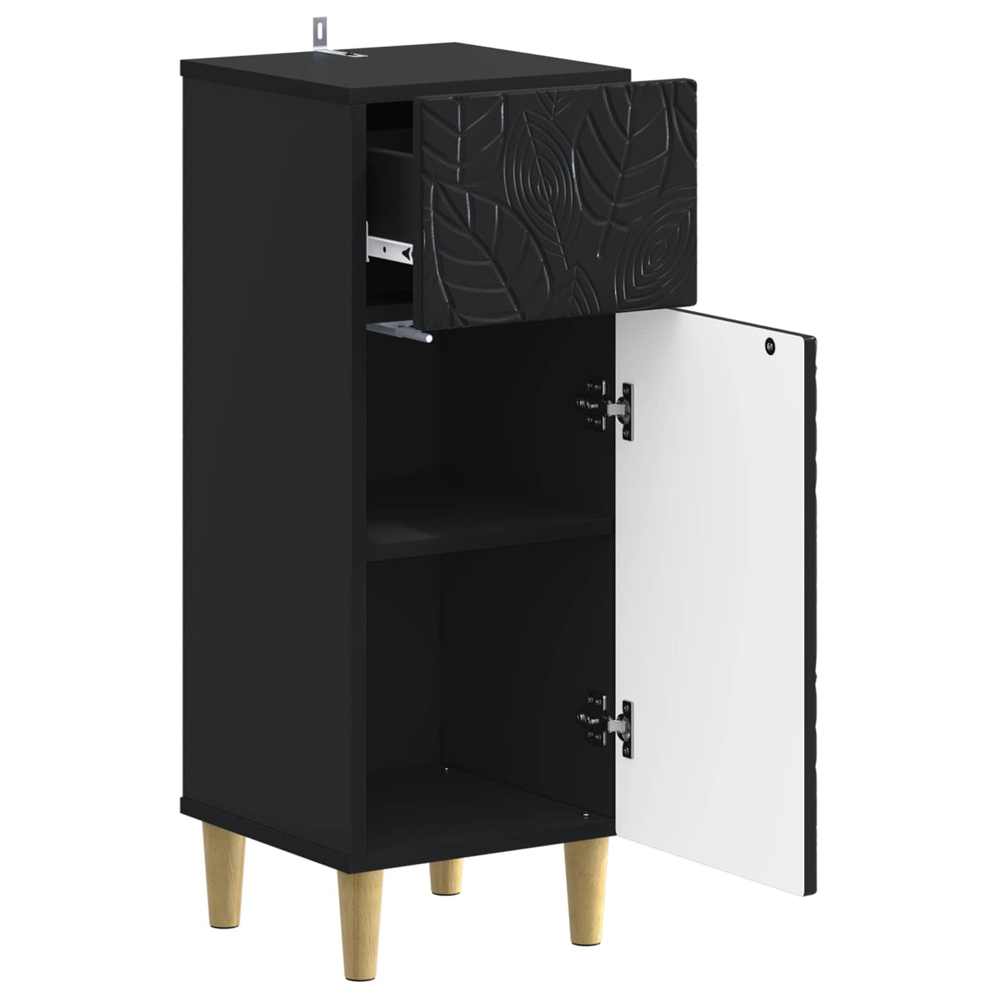 Bathroom Storage Cainet DELFT Black 30 x 31 x 80 cm