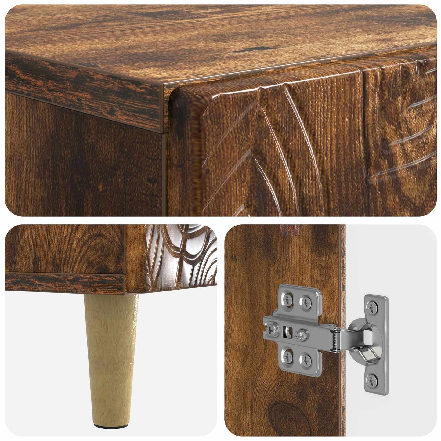 Bathroom Storage Cainet DELFT Smoked Oak 30 x 31 x 80 cm