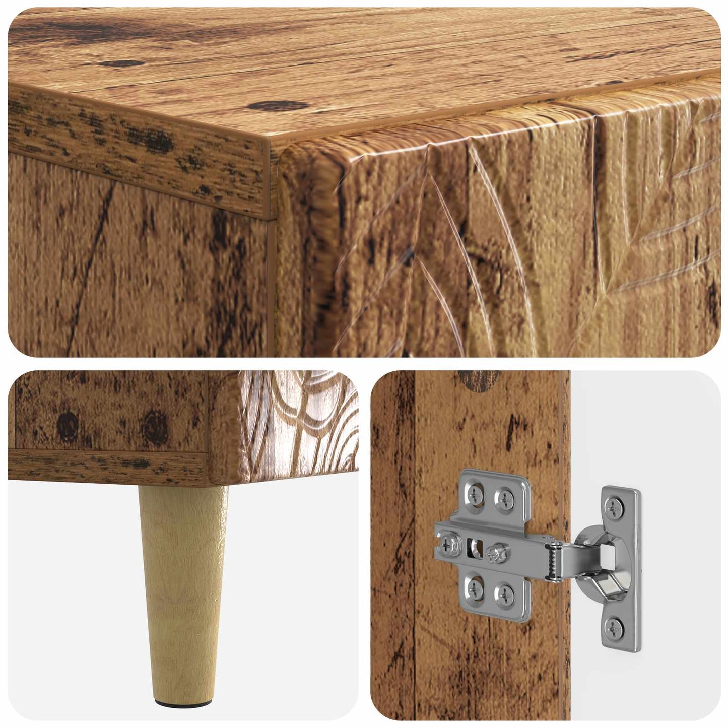 Bathroom Storage Cainet DELFT Old Wood 30 x 31 x 80 cm