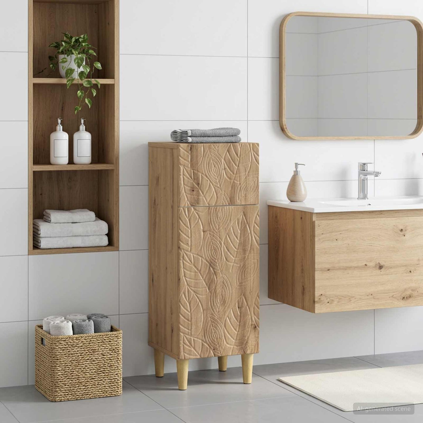 Bathroom Storage Cainet DELFT Artisan Oak 30 x 31 x 80 cm