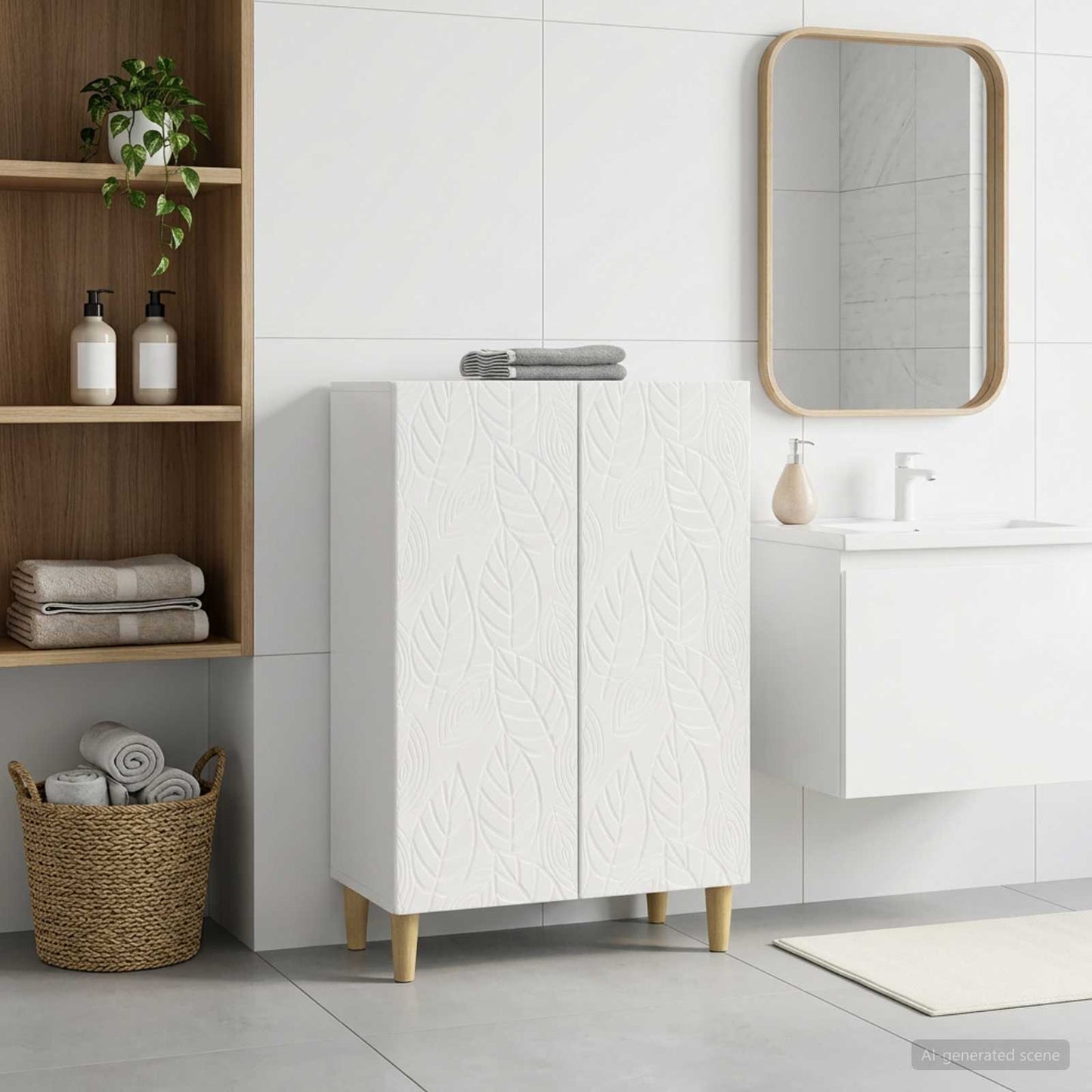 Bathroom Storage Cainet DELFT High Gloss White