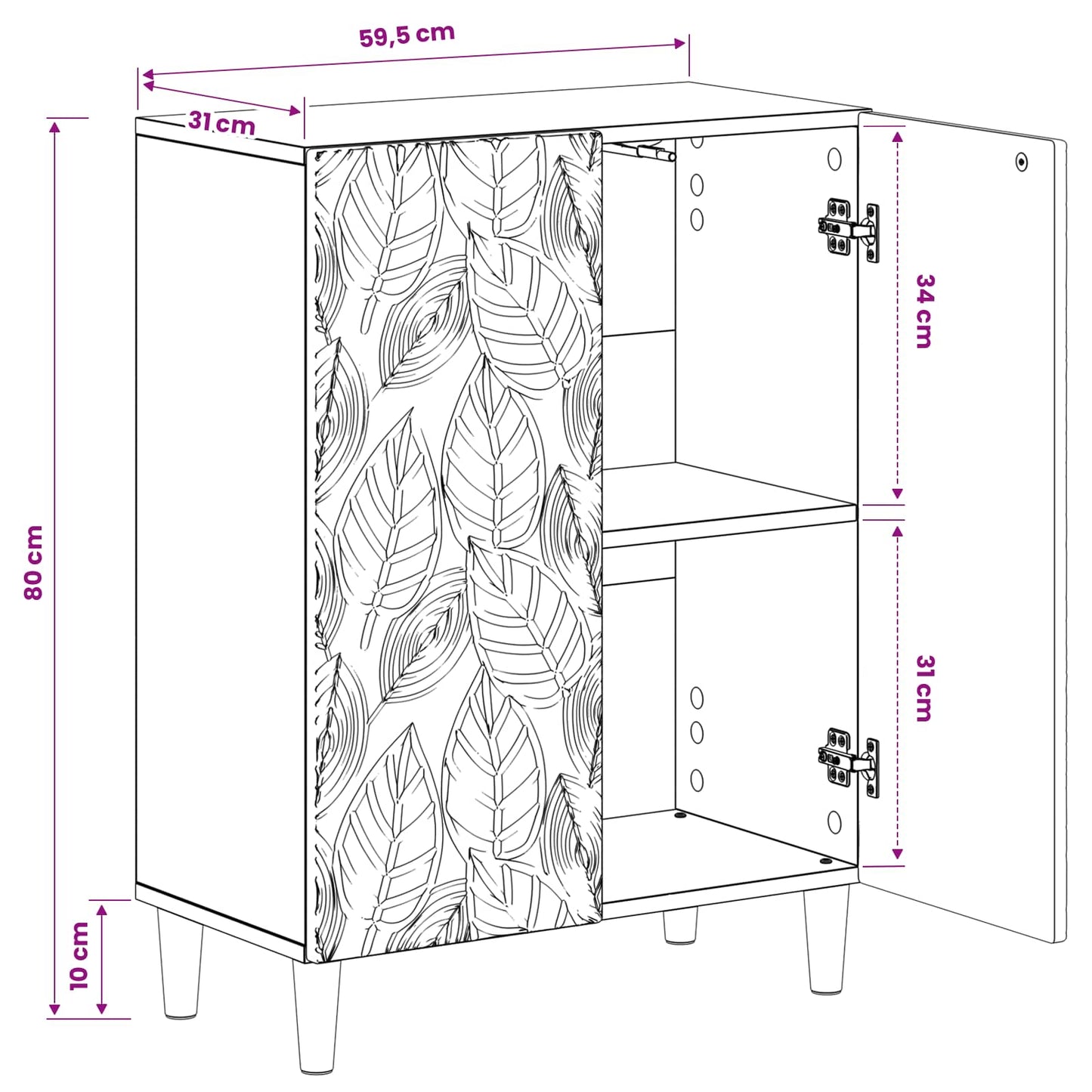 Bathroom Storage Cainet DELFT High Gloss White