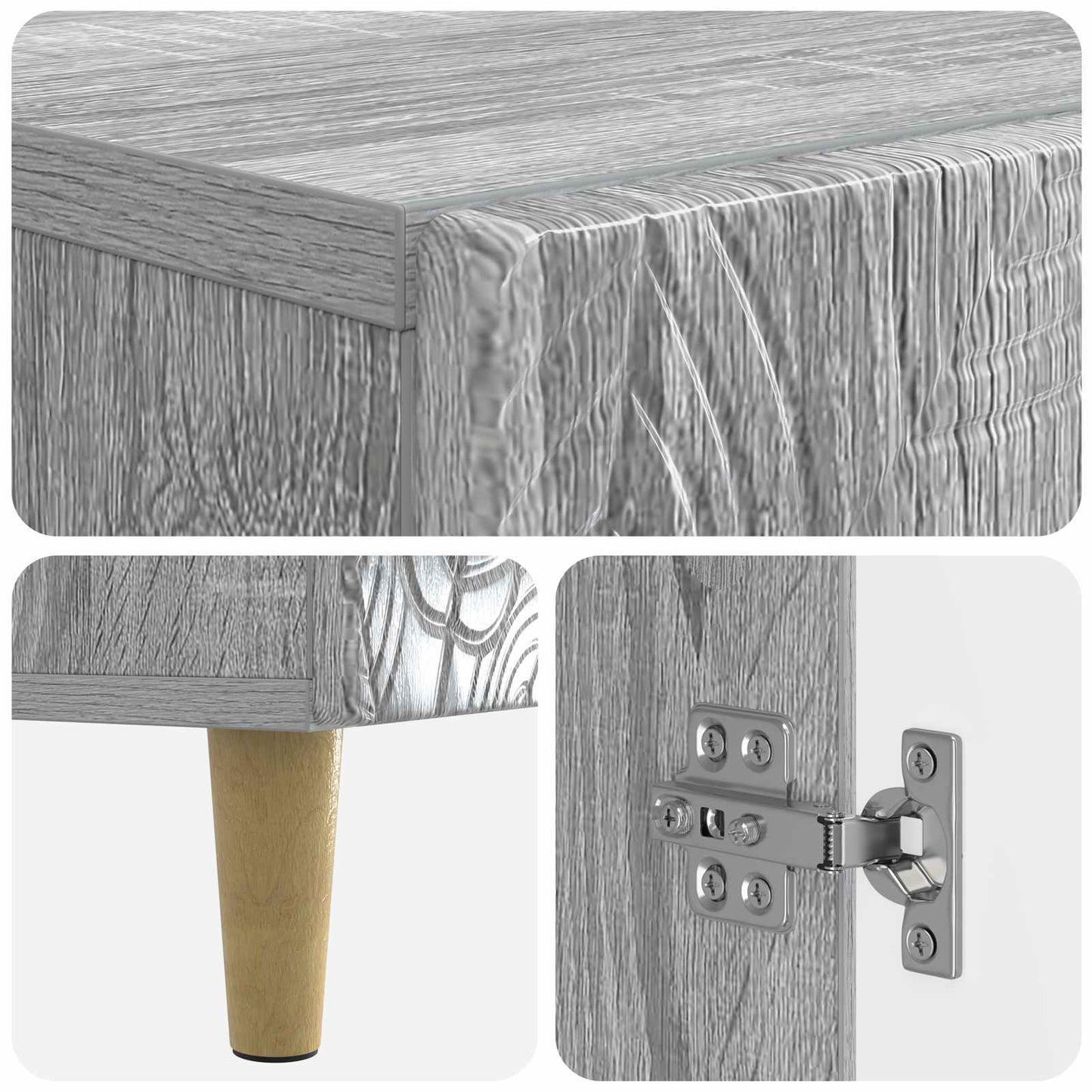 Bathroom Storage Cainet DELFT Grey Sonoma 59.5 x 31 x 80 cm