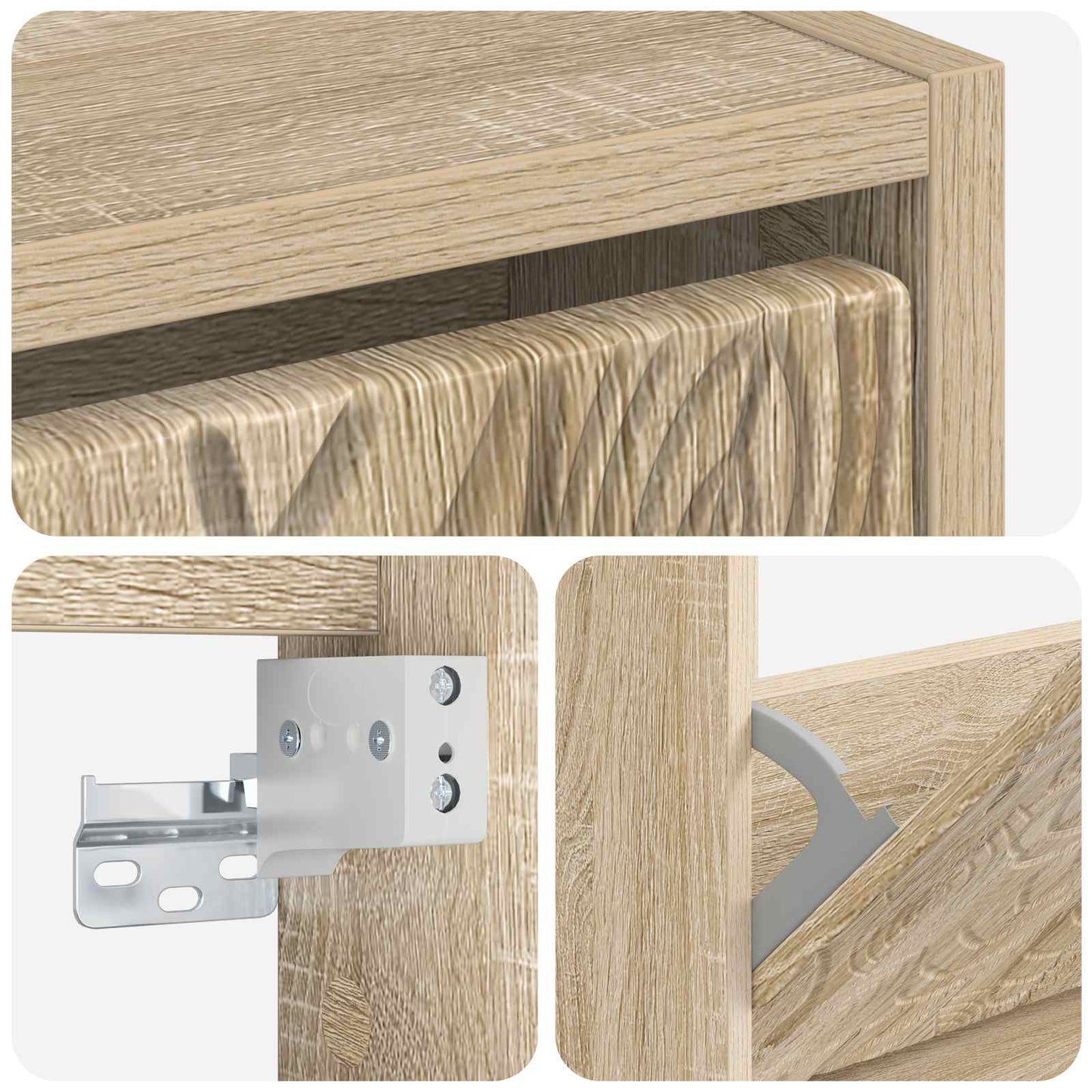 Wall-Mounted Shoe Cabinet DELFT 71 x 17 x 43 cm Engineered Wood