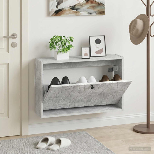 Wall-Mounted Shoe Cabinet DELFT 71 x 17 x 43 cm Engineered Wood