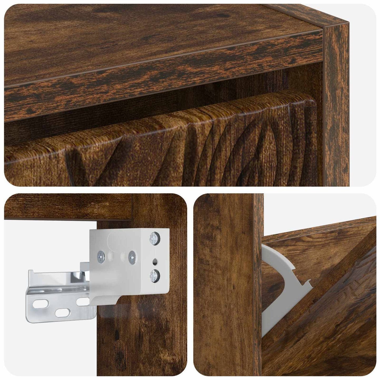 Wall-Mounted Shoe Cabinet DELFT 71 x 17 x 43 cm Engineered Wood