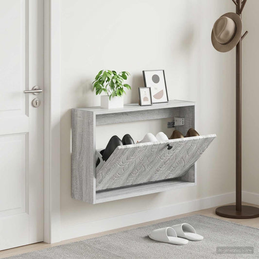 Wall-Mounted Shoe Cabinet DELFT 71 x 17 x 43 cm Engineered Wood